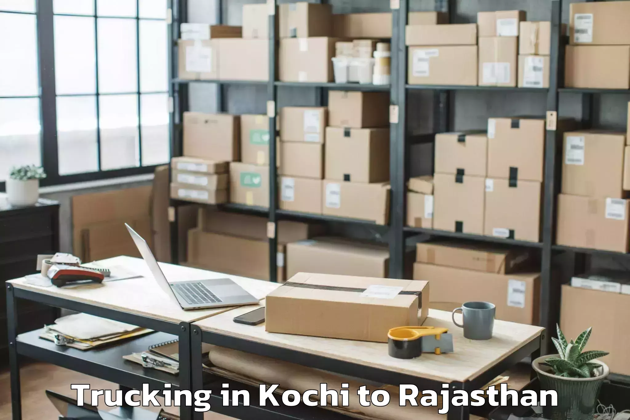 Book Kochi to Jasrasar Trucking